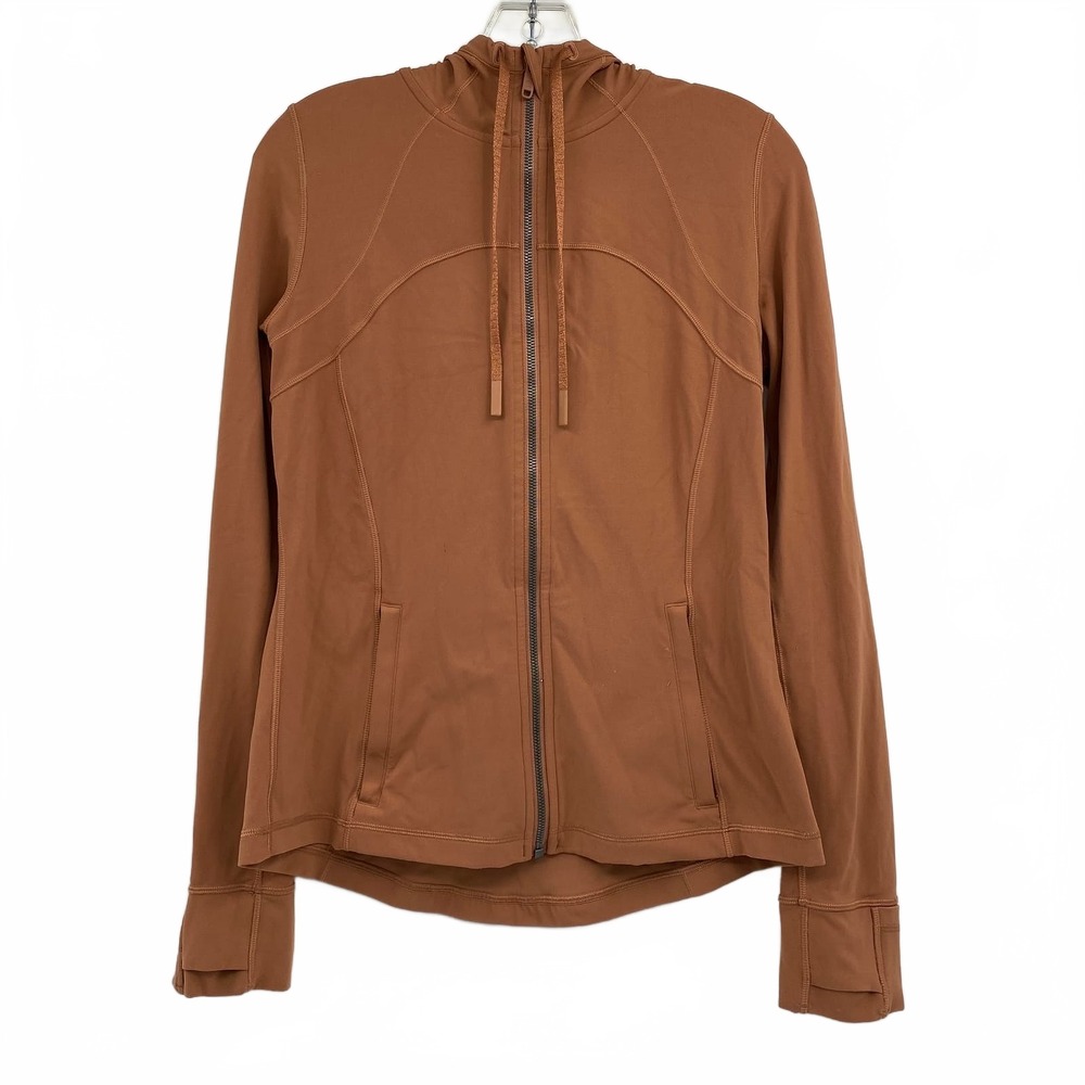 lululemon Orange Desert Sun Hooded Nulu Define Zip-Up Jacket | Regular Size 10 - Picture 1 of 9
